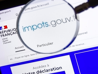 Page d’accueil du site impots.gouv.fr pour effectuer les démarches fiscales après un décès