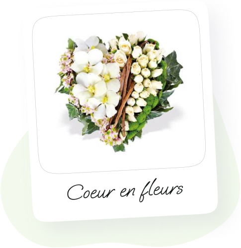 Photo coeur de deuil blanc douceur