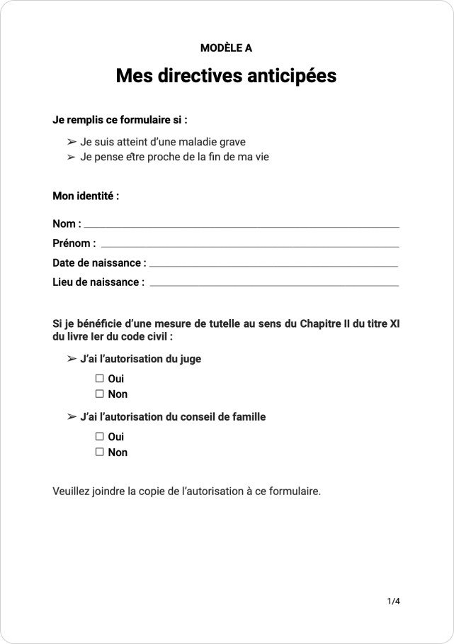 Comment rédiger ses directives anticipées